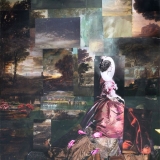 Spaziergang nach der Ankunft, 2013, 180 x 150 cm, Collage, Malerei auf Nessel