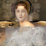 Schwester, 2015, 110 x 160 cm, Collage auf Nessel