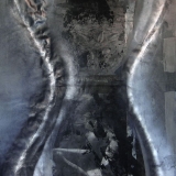 Sanduhr, 2008, 100 x 70 cm, Collage, Malerei auf Karton