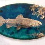 Flußaufwärts, 2014, 28 x 4 cm